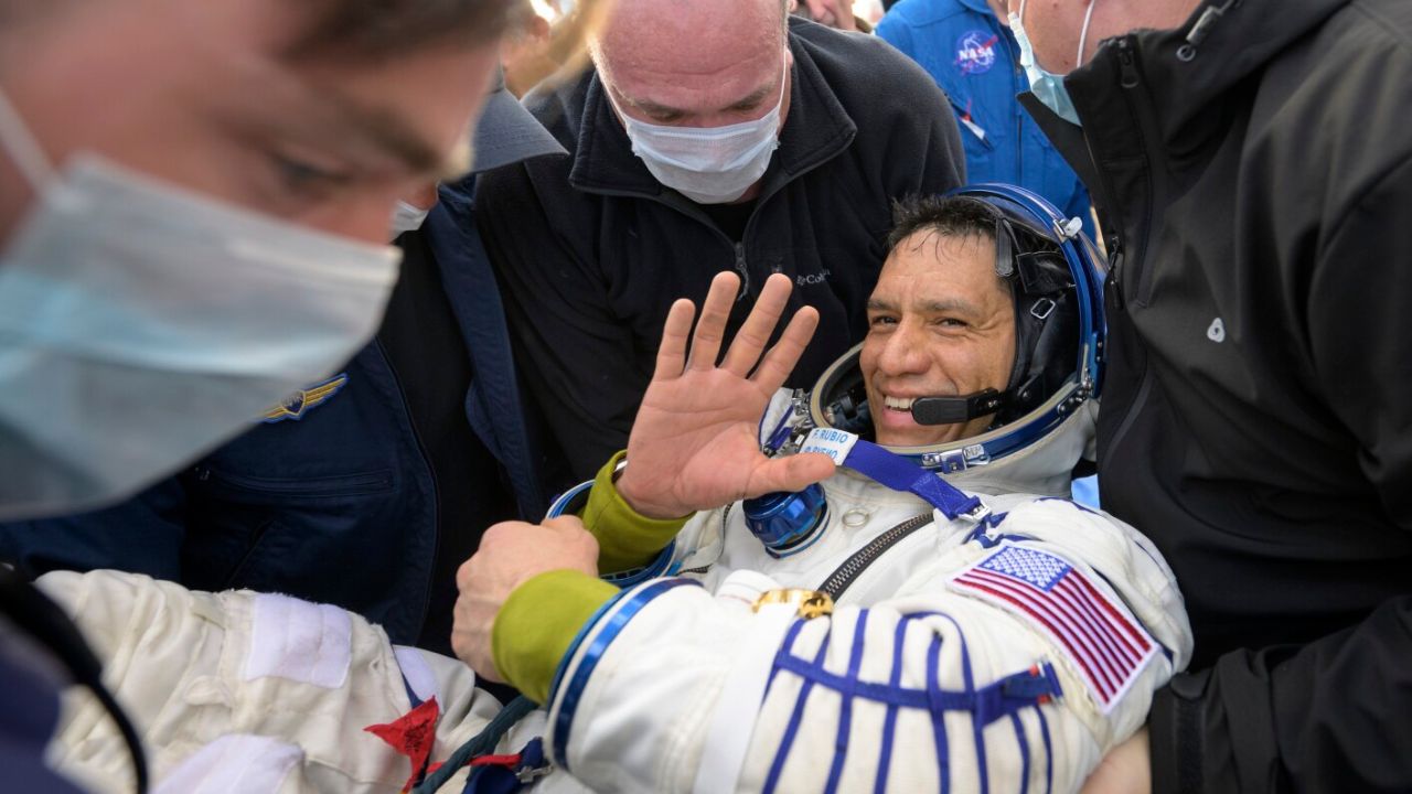 NASA astronaut sets new US record with over a year stay in space.