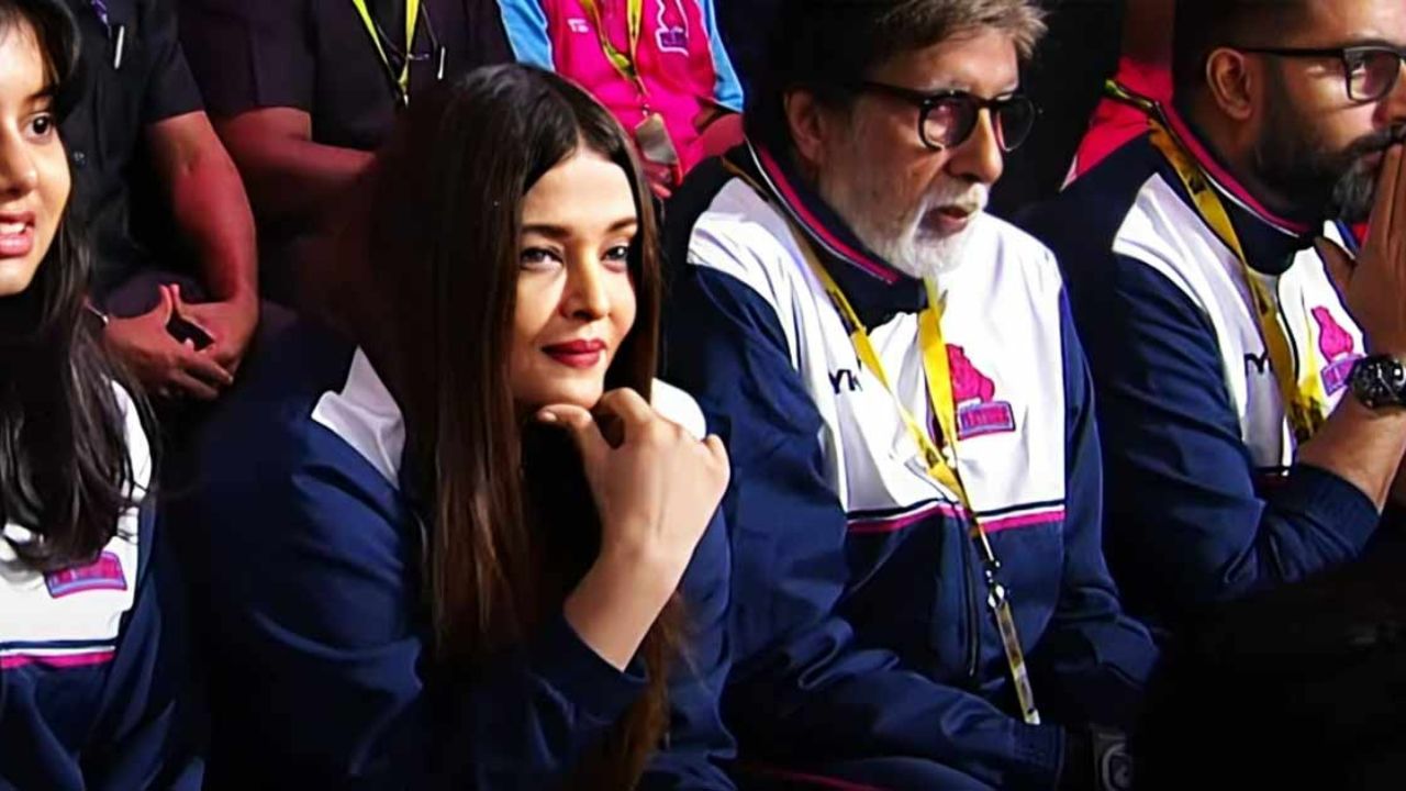 Aishwarya Rai, Abhishek, and Amitabh Bachchan Spotted Cheering at Pro Kabaddi League
