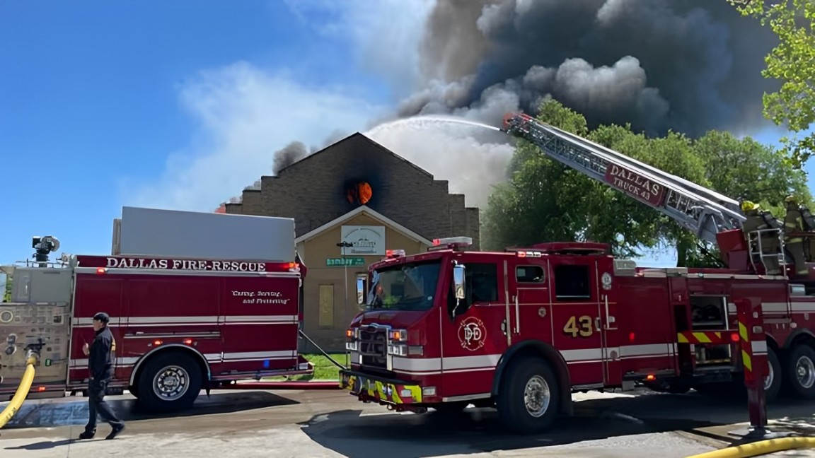 Vacant Church Near Dallas Love Field Airport Destroyed by 3-Alarm Fire