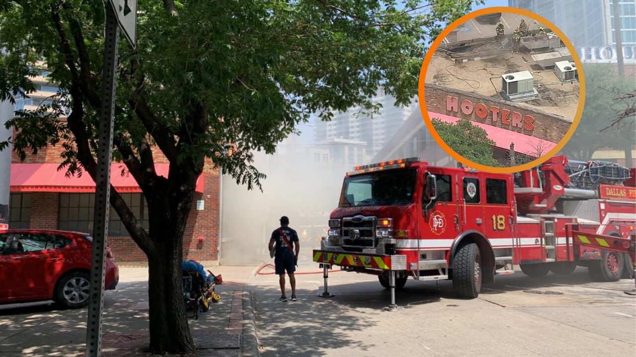 Fire at Hooters in Downtown Dallas Injures Firefighter